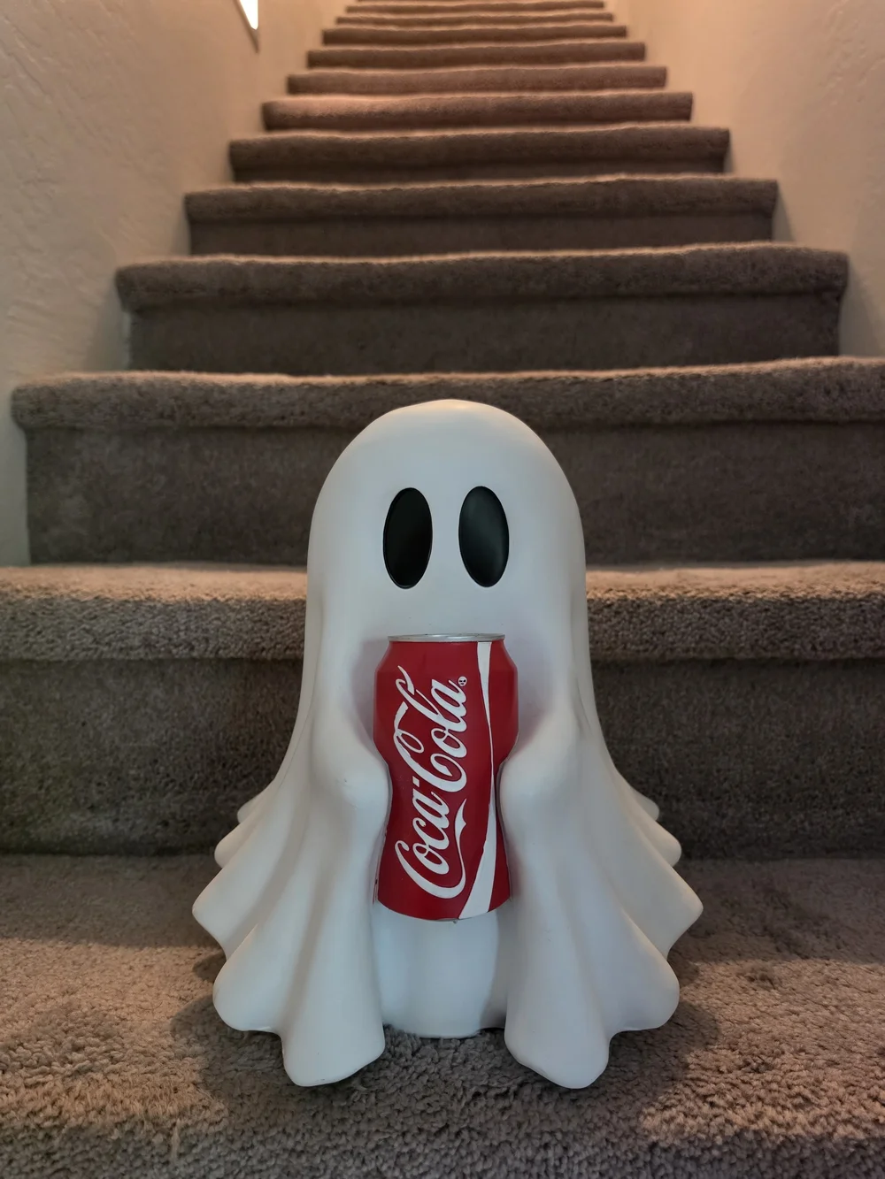 Coca-Cola White Ghost Can Holders with Red and Silver Cans